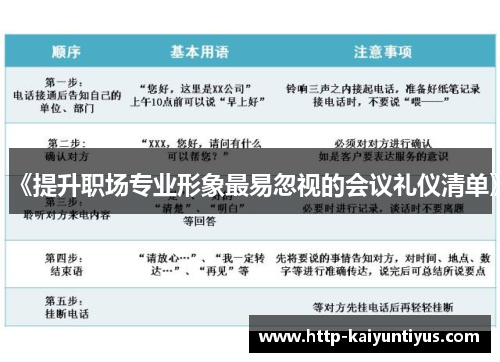 《提升职场专业形象最易忽视的会议礼仪清单》